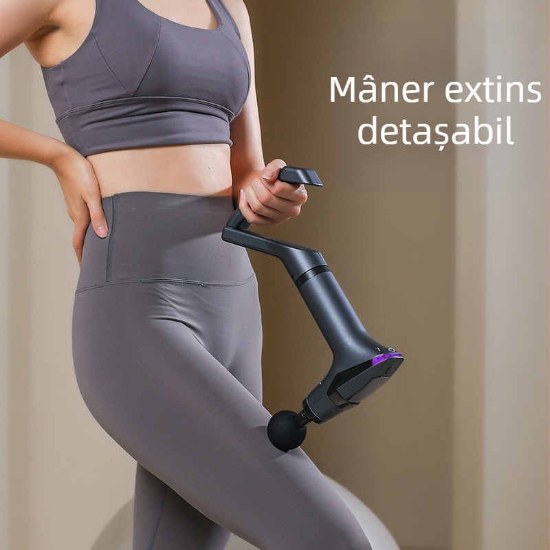 Masaj electric fascial cu 4 capete, ecran LCD, reglaj pe mai multe trepte (>5 viteze), baterie încorporată 1200–2000 mAh