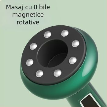 Dispozitiv inteligent de cupping cu presiune negativă și scraping, încălzire, perie pentru meridiane, încărcare și control prin buton