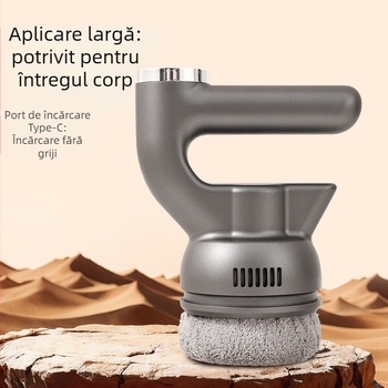 Masajer corporal cu 3 capete, baterie încorporată 1200-2000 mAh, autonomie 6–8 ore, zgomot sub 36 dB