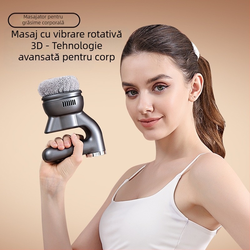 Masajer corporal cu 3 capete, baterie încorporată 1200-2000 mAh, autonomie 6–8 ore, zgomot sub 36 dB