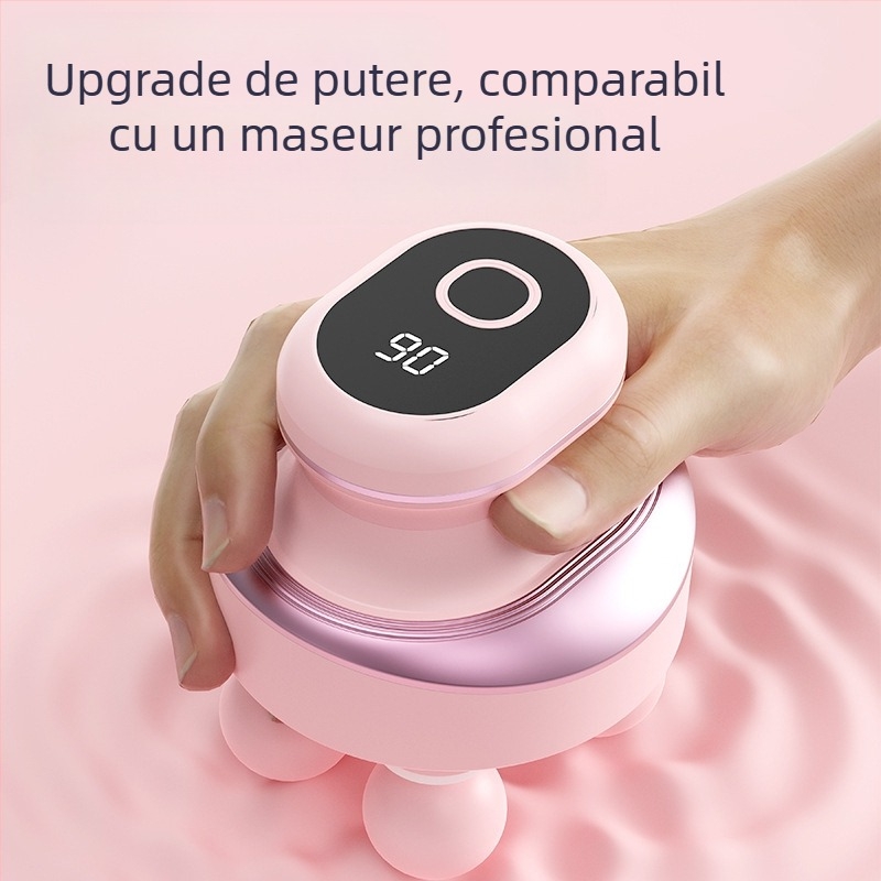 Masaj electric cu patru capete, motor fără perii, 5+ trepte, baterie încorporată 2000-4000 mAh, funcționare silențioasă