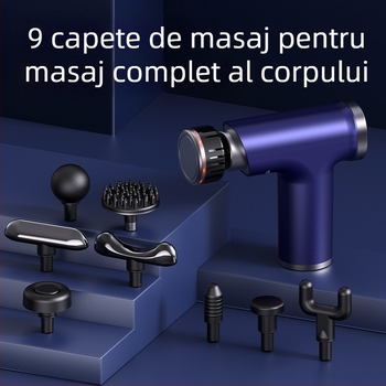 Masaj fascial – dispozitiv USB reîncărcabil, funcție de temporizare, control mecanic