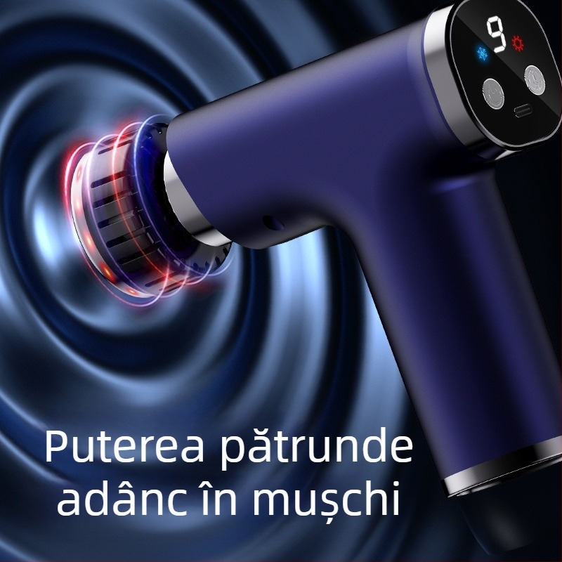 Masaj fascial – dispozitiv USB reîncărcabil, funcție de temporizare, control mecanic