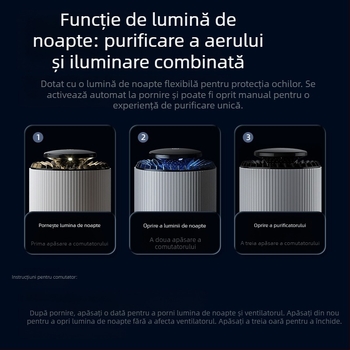 Purificator de aer pentru casă – Îndepărtarea formaldehidei, zgomot redus (<36 dB), 50 m³/h, acoperire 10 m², Filtru compozit