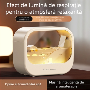 Umidificator pentru aromaterapie și difuzor de uleiuri esențiale, abur nano liniștit, alimentare USB
