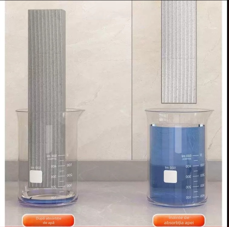 Mop Mini Manual - Mop cu burete absorbant pentru uz casnic, Crown Brand, metal, lansat în 2025, potrivit pentru pisici