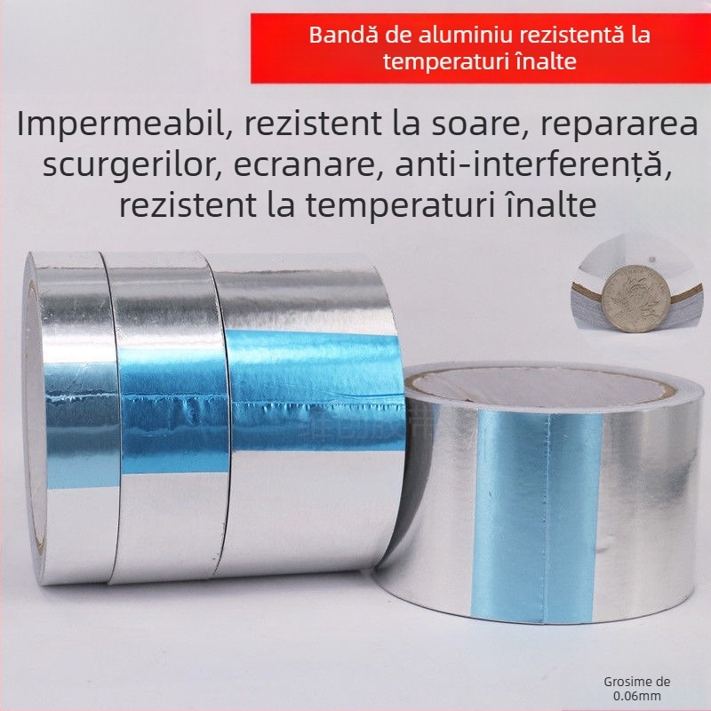 Bandă din folie de aluminiu pentru grătar — izolație îngroșată, etanșă, hârtie de folie de aluminiu pentru repararea oalei