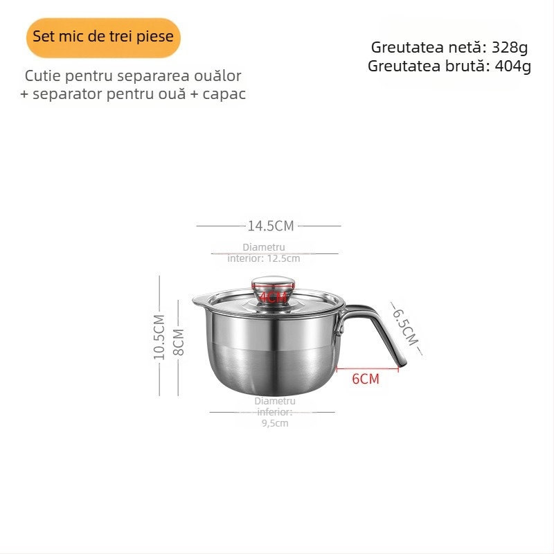Haobai separator de albuș din oțel inoxidabil 304, cu design cilindric, pentru bucătărie casnică