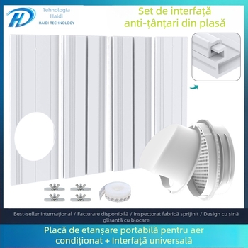 Kit pentru parbrizul mobil de climatizare: etanșare reglabilă a ferestrei și interfață universală 4 în 1, model 9000111