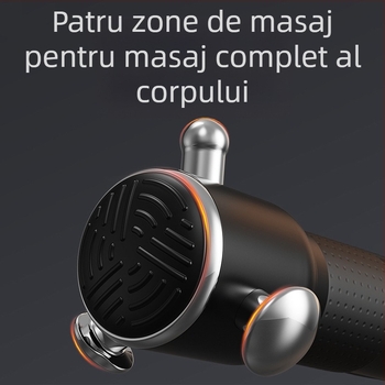 Masajer fascie cu motor brushless, ecran LCD, 3 trepte de viteză, 3 capete, baterie încorporată 1200–2000 mAh (3–6 h)