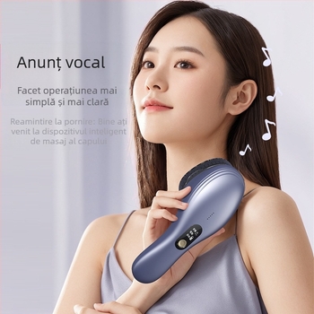 Masajer electric pentru scalp – reîncărcabil, control prin buton, vibrație în 3 trepte, model YHL-818