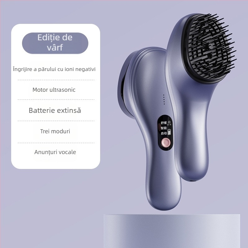 Masajer electric pentru scalp – reîncărcabil, control prin buton, vibrație în 3 trepte, model YHL-818