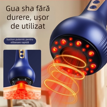 Dispozitiv de cupping cu vid, alimentare USB, model A700, masaj pentru meridiane, temperatură reglabilă 30–60°C, 9 trepte, corp ABS