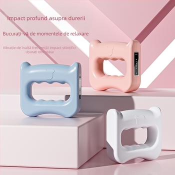 Mini masaj fascial cu curea inelară, model A6 — masaj vibrațional alimentat cu baterie, pentru cap, gât, spate și membre, carcasă ABS