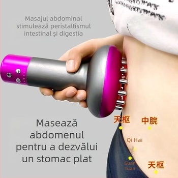 Fu Chun Dispozitiv electric de ventuzare cu 6 ventuze, vibrație, încărcare wireless, activare meridiană, masaj abdomen și întreg corpul
