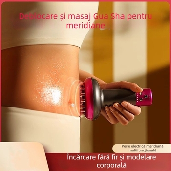 Fu Chun Dispozitiv electric de ventuzare cu 6 ventuze, vibrație, încărcare wireless, activare meridiană, masaj abdomen și întreg corpul