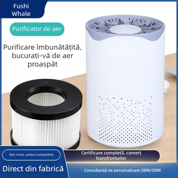 Purificator de aer compact pentru desktop, pentru uz casnic, elimină fumul, praful și fumul pasiv, neutralizează mirosul de fum.