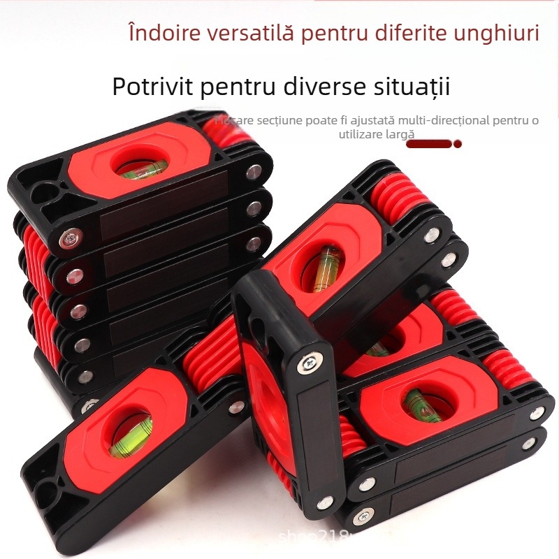 Riglă pliabilă magnetică portabilă pentru marcarea precisă a pereților