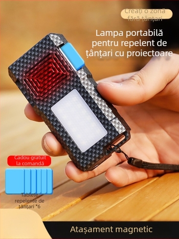 Lampă anti-țânțari pentru exterior - LED, încărcabilă, lanternă de camping cu funcție de repelență a țânțarilor