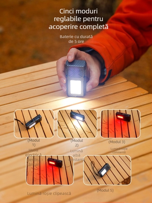 Lampă anti-țânțari pentru exterior - LED, încărcabilă, lanternă de camping cu funcție de repelență a țânțarilor