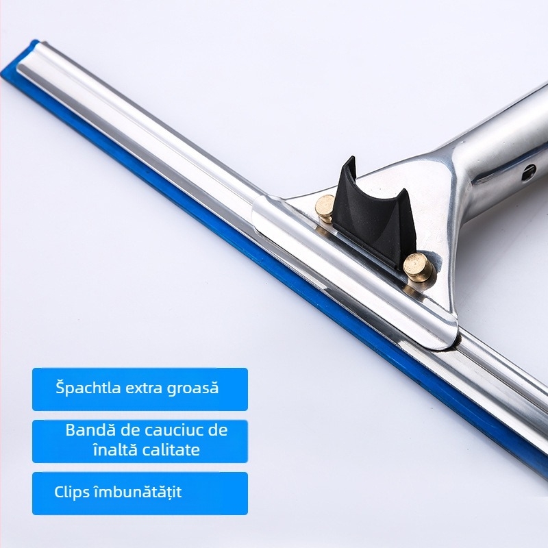 Curățător de geam cu tijă telescopică din aliaj de aluminiu – ștergere pe o singură parte, utilizare comercială, manual