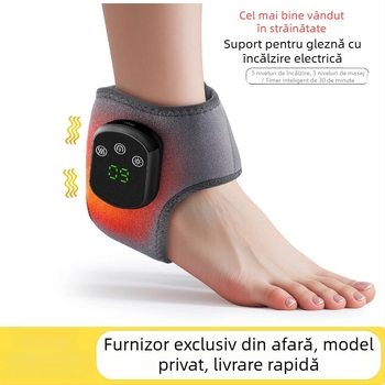 Masaj pentru picioare cu încălzire electrică USB, reîncărcabil, compresie caldă, îngrijire a gleznei (Model 102361)