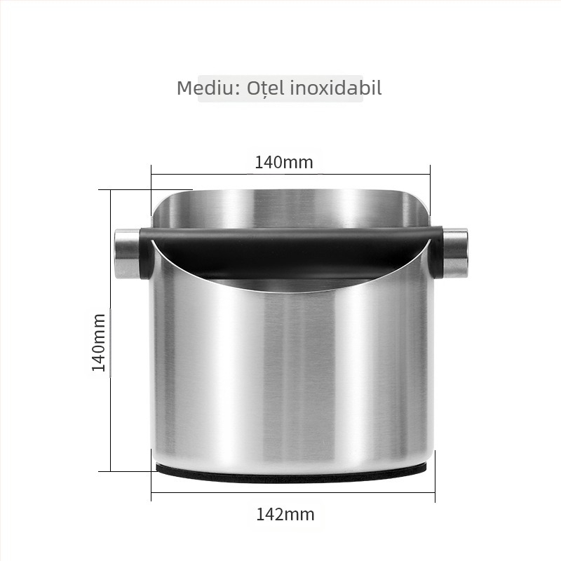 Container din oțel inoxidabil pentru zaț de cafea, cu coșuleț mini de vărsare antiaderent și strat teflon rezistent la murdărie.