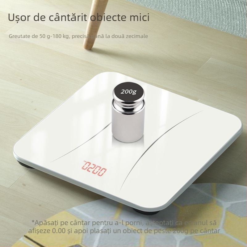 Cantar electronic pentru masurarea grasimii corporale – Monitor digital precis de greutate și compoziție corporală pentru adulți, utilizare acasă sau în cămin