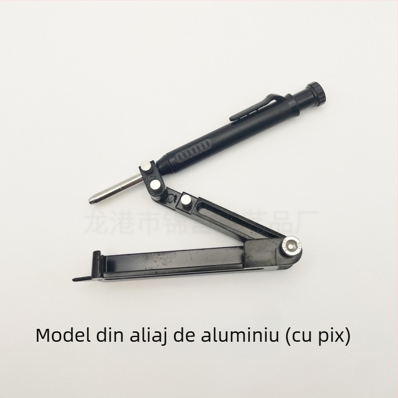 Compas pentru tâmplă cu stilou de marcaj multiplu – măsurare în găuri adânci, desenare contur și profilare, aliaj de aluminiu, set 1 bucată, pentru uz casnic