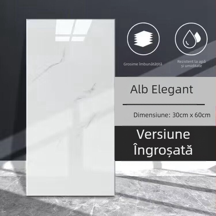 Sticker autoadeziv de perete – imitare a plăcilor de marmură, PVC, rezistent la apă, antibacterian, rezistent la umezeală, rezistent la murdărie, model 16010220, pentru living, bucătărie și dormitor