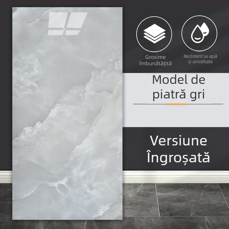 Sticker autoadeziv de perete – imitare a plăcilor de marmură, PVC, rezistent la apă, antibacterian, rezistent la umezeală, rezistent la murdărie, model 16010220, pentru living, bucătărie și dormitor