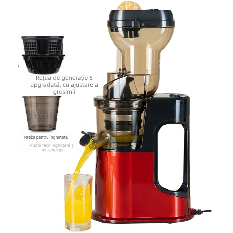Extractor de suc cu separare a pulpelor pentru uz casnic și comercial, putere ≤200 W, capacitate 0,5 L, până la 1501 ml per ciclu, recipient de pulpă 0,5–1 L, viteză maximă 12 000 rpm