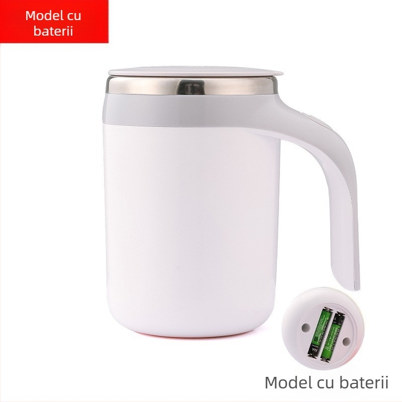 Cană de cafea portabilă din sticlă, cu amestecător electric automat, pentru birou, cu interior din sticlă