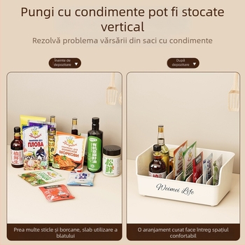 Rongling cutie plastică pentru condimente – recipient pentru condimente solide, organizator de bucătărie modern minimalist, calitate premium