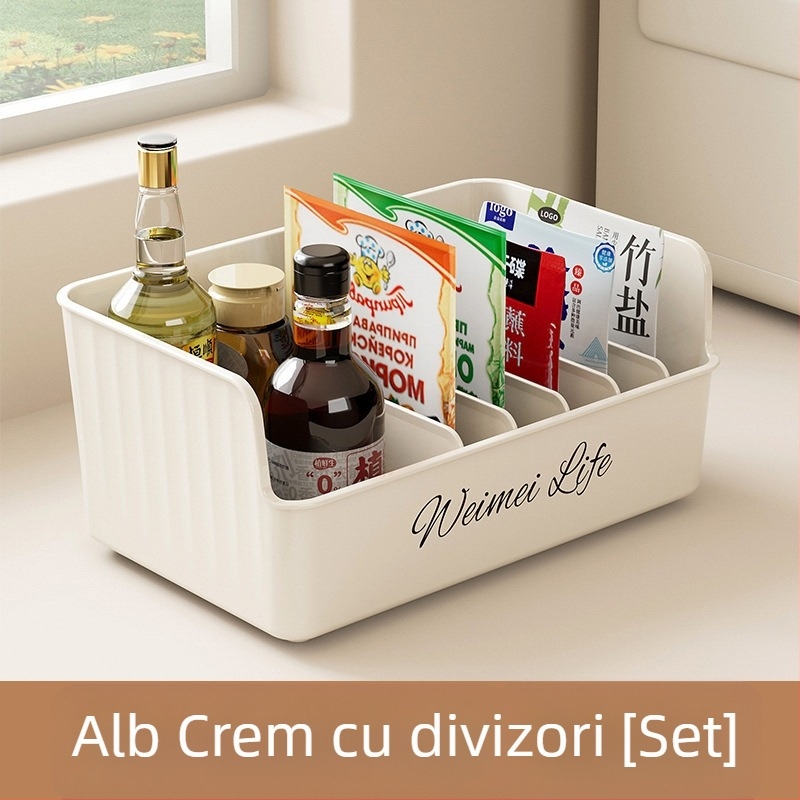 Rongling cutie plastică pentru condimente – recipient pentru condimente solide, organizator de bucătărie modern minimalist, calitate premium