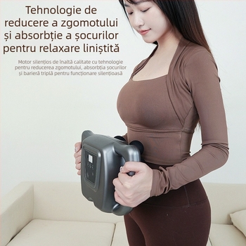 Masaj fascial cu afișaj LCD, 6+ capete, baterie încorporată, 5+ viteze, zgomot redus 36–45 dB