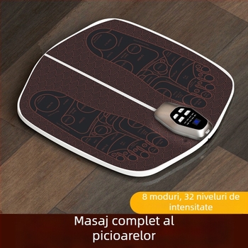 Pernă de masaj pentru talpă cu EMS, inteligentă, moduri multiple de microcurent, fizioterapie cu infraroșu și control wireless, temporizator