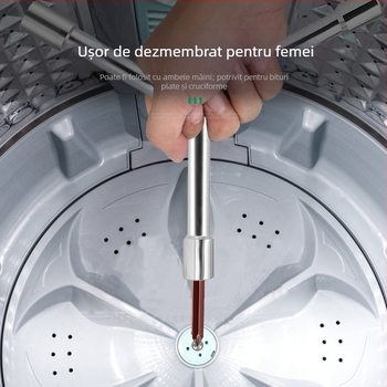 Unealtă de demontare pentru mașina de spălat — tambur interior/pulsator, oțel carbon, cheie cu soclu