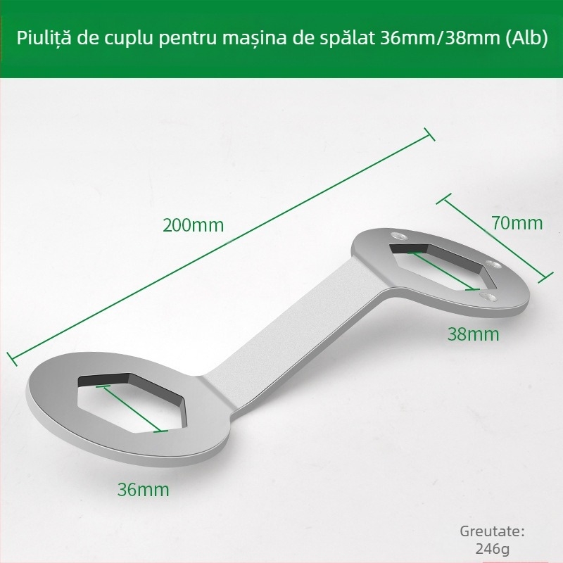 Unealtă de demontare pentru mașina de spălat — tambur interior/pulsator, oțel carbon, cheie cu soclu