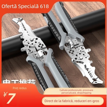 Yixin Clește multifuncțional pentru dezizolarea cablurilor, cu gură curbată, greutate 0,180 kg