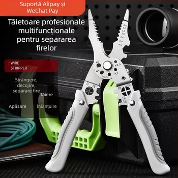 Yixin Clește multifuncțional pentru dezizolarea cablurilor, cu gură curbată, greutate 0,180 kg