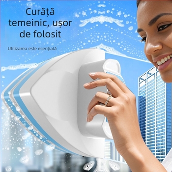 Unealtă dublă pentru curățarea geamurilor (plastic, uz casnic, manual)