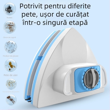 Unealtă dublă pentru curățarea geamurilor (plastic, uz casnic, manual)