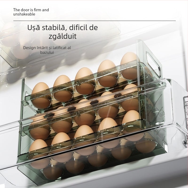 Cutie pentru ouă pentru ușa laterală a frigiderului, stil Nordic, Material: Metal, Formă: Altă