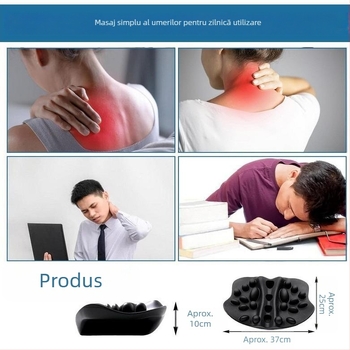 Perne de masaj pentru gât, spate și talie – 6+ capete, PU piele, masaj mecanic cu o singură viteză, formă dreptunghiulară trapezoidală