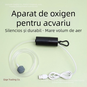Pompă de oxigen pentru acvariu - silențioasă, portabilă, pentru uz casnic și în aer liber
