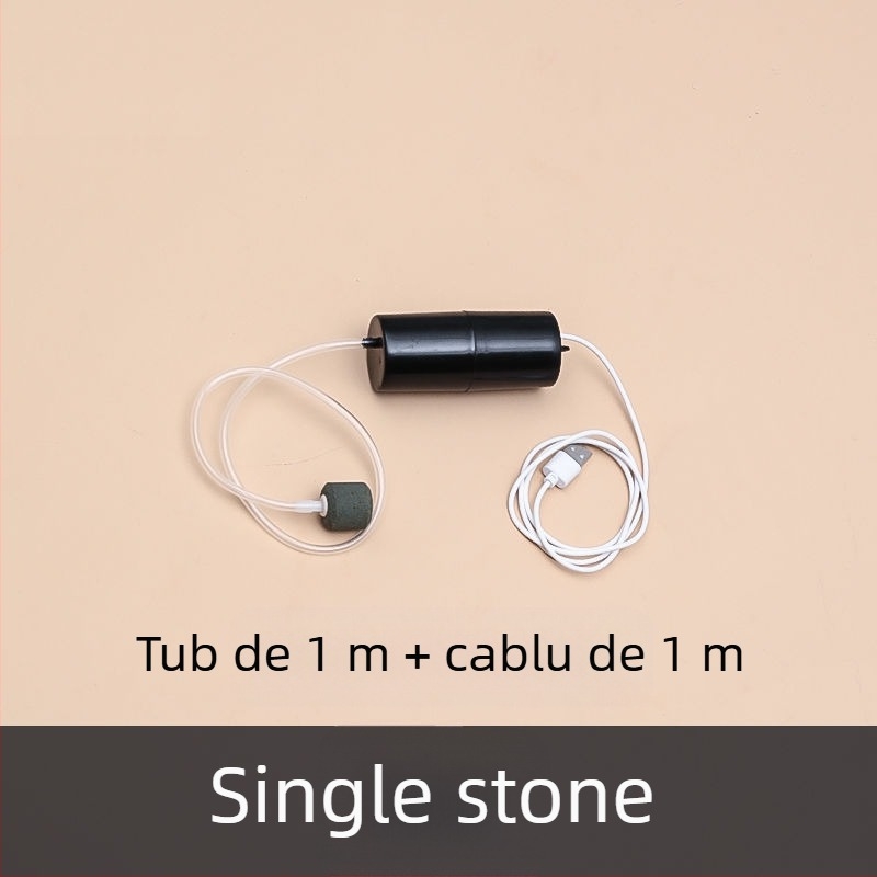 Pompă de oxigen pentru acvariu - silențioasă, portabilă, pentru uz casnic și în aer liber