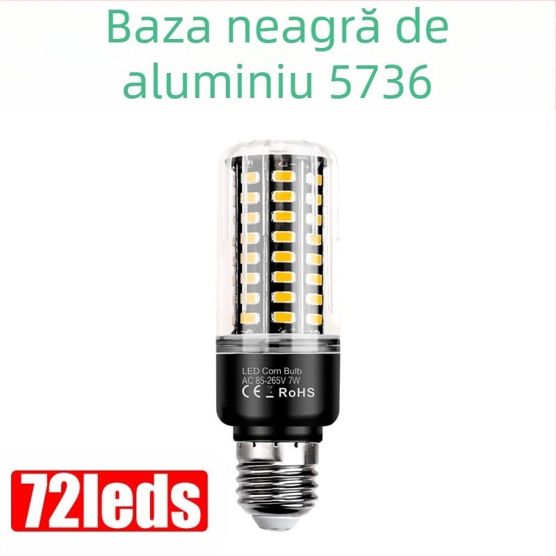 Lampă LED tip porumb, model 5736 cu 189 LED-uri, tensiune 85-265V, fascicul de 360°, IP20