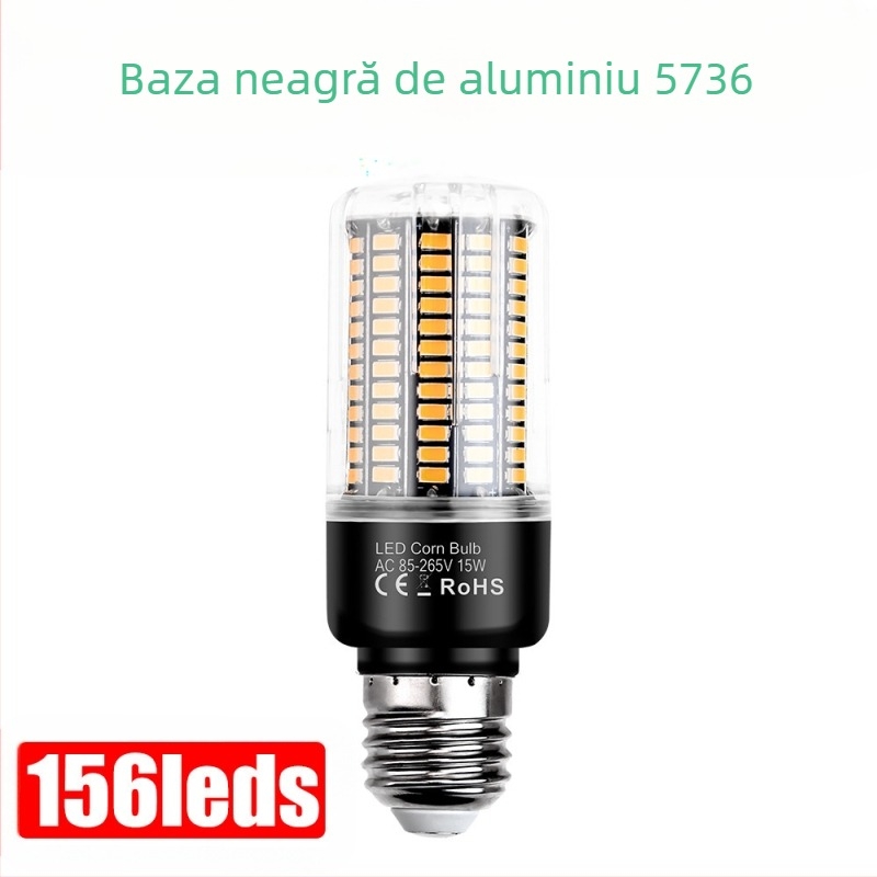 Lampă LED tip porumb, model 5736 cu 189 LED-uri, tensiune 85-265V, fascicul de 360°, IP20