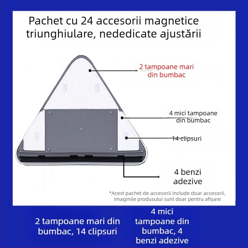 Accesorii pentru curățarea geamurilor, componente din plastic, Big Brother, pachet de 24 bucăți, pentru uz casnic